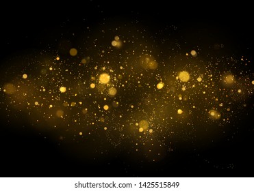 Texture background abstract black and white or silver Glitter and elegant for Christmas. Dust white. Sparkling magical dust particles. Magic concept. Abstract background with bokeh effect Vector