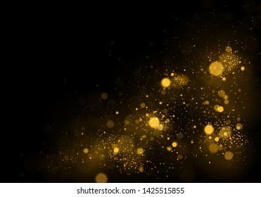 Texture background abstract black and white or silver Glitter and elegant for Christmas. Dust white. Sparkling magical dust particles. Magic concept. Abstract background with bokeh effect Vector