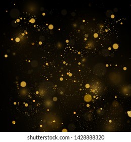 Texture background abstract black and white or silver Glitter and elegant for Christmas. Dust white. Sparkling magical dust particles. Magic concept. Abstract background with bokeh effect Vector