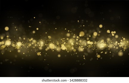 Texture background abstract black and white or silver Glitter and elegant for Christmas. Dust white. Sparkling magical dust particles. Magic concept. Abstract background with bokeh effect Vector