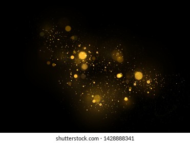 Texture background abstract black and white or silver Glitter and elegant for Christmas. Dust white. Sparkling magical dust particles. Magic concept. Abstract background with bokeh effect Vector