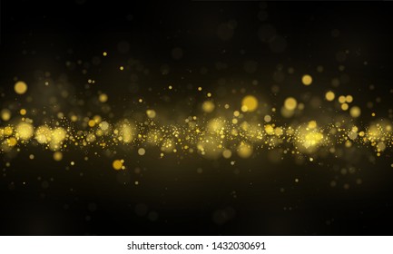 Texture background abstract black and white or silver Glitter and elegant for Christmas. Dust white. Sparkling magical dust particles. Magic concept. Abstract background with bokeh effect Vector