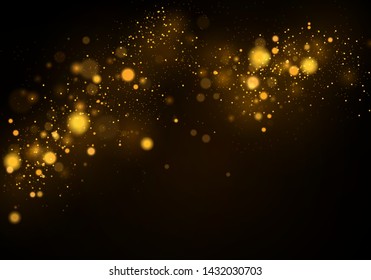 Texture background abstract black and white or silver Glitter and elegant for Christmas. Dust white. Sparkling magical dust particles. Magic concept. Abstract background with bokeh effect Vector