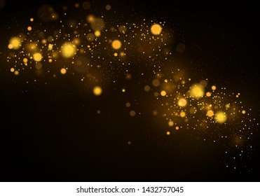 Texture background abstract black and white or silver Glitter and elegant for Christmas. Dust white. Sparkling magical dust particles. Magic concept. Abstract background with bokeh effect Vector