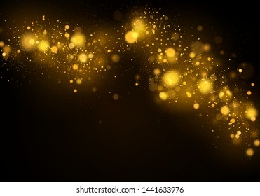 Texture background abstract black and white or silver Glitter and elegant for Christmas. Dust white. Sparkling magical dust particles. Magic concept. Abstract background with bokeh effect Vector