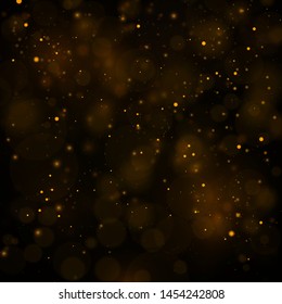 Texture background abstract black and white or silver, gold Glitter and elegant for Christmas Dust white. Sparkling magical dust particles Magic concept Abstract background with bokeh effect. Vector 