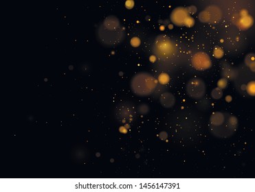 Texture background abstract black and white or silver Glitter and elegant for Christmas. Dust white. Sparkling magical dust particles. Magic concept. Abstract background with bokeh effect. Vector