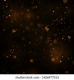 Texture Background Abstract Black And White Or Silver, Gold Glitter And Elegant For Christmas Dust White. Sparkling Magical Dust Particles Magic Concept Abstract Background With Bokeh Effect. Vector 