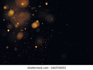 Texture background abstract black and white or silver, gold Glitter and elegant for Christmas. Dust white. Sparkling magical  particles. Magic concept. Abstract background with bokeh effect.  Vector