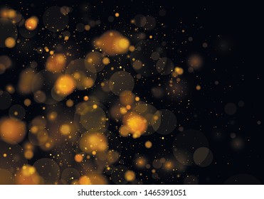 Texture background abstract black and white or silver, gold Glitter and elegant for Christmas. Dust white. Sparkling magical  particles. Magic concept. Abstract background with bokeh effect.  Vector