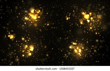 Texture background abstract black and white or silver Glitter and elegant for Christmas. Dust white. Sparkling magical dust particles. Magic concept. Abstract background with bokeh effect.