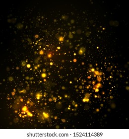 Texture background abstract black and white or silver Glitter and elegant for Christmas. Dust white. Sparkling magical dust particles. Magic concept. Abstract background with bokeh effect. Vector