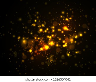 Texture background abstract black and white or silver Glitter and elegant for Christmas. Dust white. Sparkling magical dust particles. Magic concept. Abstract background with bokeh effect. Vector