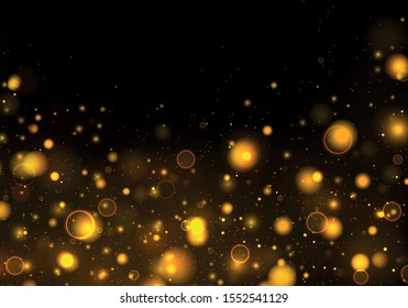 Texture background abstract black and white or silver Glitter and elegant for Christmas. Dust white. Sparkling magical dust particles. Magic concept. Abstract background with bokeh effect. Vector