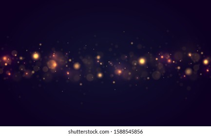 Texture background abstract black and white or silver Glitter and elegant for Christmas. Abstract background with bokeh effect. Dust white. Sparkling magical dust particles. Magic concept.  Vector