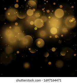 Texture background abstract black and white or silver, gold Glitter and elegant for Christmas Dust white. Sparkling magical dust particles Magic concept Abstract background with bokeh effect. Vector