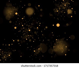 Texture background abstract black and white or silver, gold Glitter and elegant for Christmas Dust white. Sparkling magical dust particles Magic concept Abstract background with bokeh effect. Vector