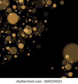 Fondo de textura abstracto negro y blanco o plata, Glitter dorado y elegante para Navidad. Polvo blanco. Partículas mágicas esparcen. Concepto mágico. Resumen de fondo con efecto bokeh. Vector