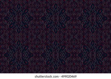 texture, background abstract embossed symmetrical pattern Victorian style vector illustration