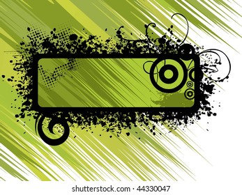 texture background with black grungy floral pattern banner