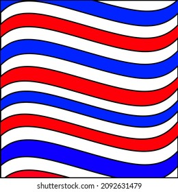 fondo de textura de rayas azules, rojas, blancas y negras y barbería de color