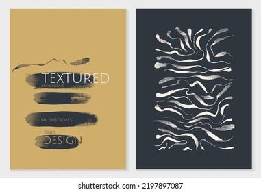 Texture Background. Card design. Ink brushstrokes.