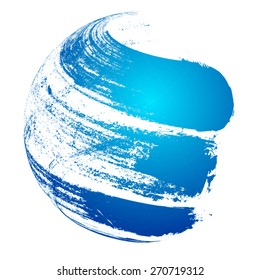 Texture Background. Circle Brush Stroke . Grunge Shape . 