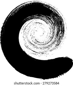 Texture Background. Circle Brush Stroke . Grunge Shape . 