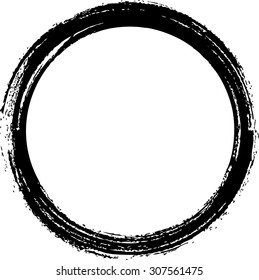 Texture Background. Circle Brush Stroke . Grunge Shape .