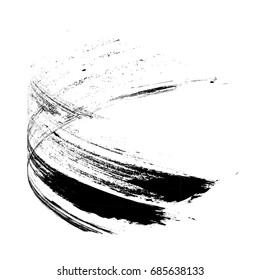 Texture Background. Circle Brush Stroke . Grunge Shape . 