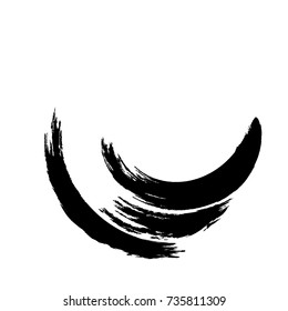 Texture Background. Circle Brush Stroke . Grunge Shape . Wave logo . Surfing Icon.