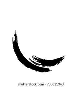 Texture Background. Circle Brush Stroke . Grunge Shape . Wave logo . Surfing Icon.