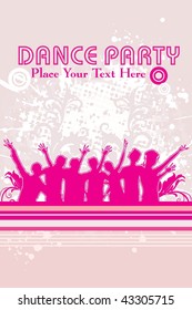 texture background with floral, audience silhouette