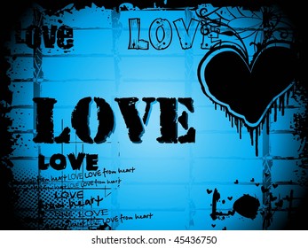 texture background with grungy heart for valentine day