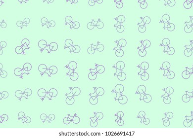 Texture background hand drawn. Abstract outline of bicycle, good for design. Cartoon style vector.