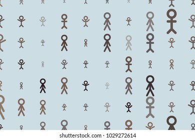 Texture background hand drawn. Abstract sign of people or human, good for design. Cartoon style vector.