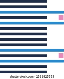 A texture or background of large horizontal stripes with pink squares between them.