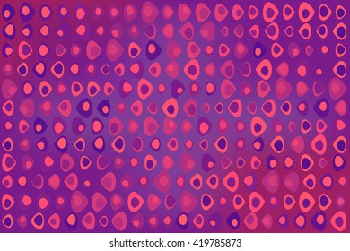 Texture background made of a violet and purple dots, or triangles with round corners