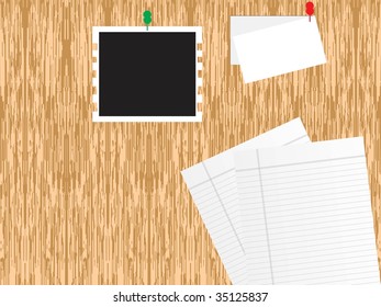 texture background with paper and photo frame