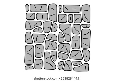 Textura de fondo rocas suciedad y superficie del suelo sin patrón, gráficos de Vector.
