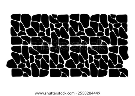 Texture background rocks dirt and ground surface seamless pattern, vector graphics.