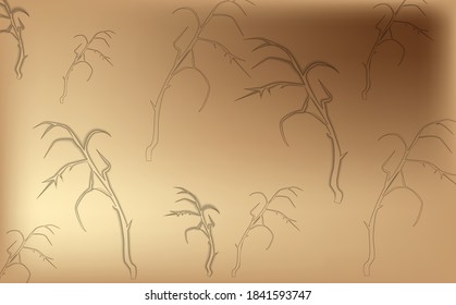 
texture, background silhouettes of trees on brown background