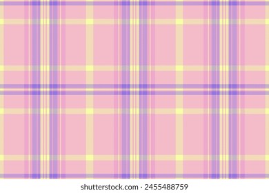 Texture background tartan of check seamless textile with a plaid pattern vector fabric in light and lime colors.