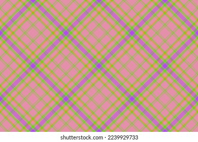 Texture background textile. Vector tartan fabric. Pattern check seamless plaid in bright and green colors.