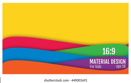 Texture, Background Unusual modern material design. abstract Illustration. Kids stuff. 16:9