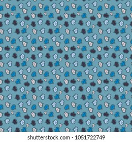 Texture background texture. Valentines day hearts. Blue, gray and neutral. Vector illustration.