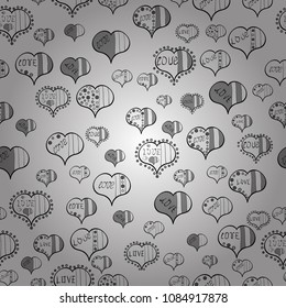 Texture background texture. White, gray and black. Vector illustration. Valentines day hearts.