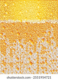 Texture of beer foam and water foam effect on transparent background