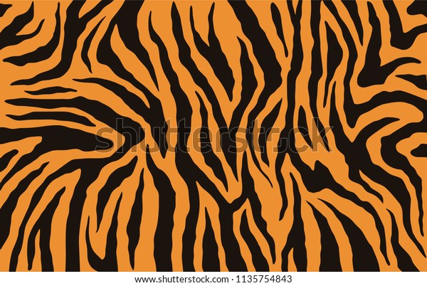 Texture Bengal Tiger Fur Orange Stripes Stock Vector (Royalty Free ...
