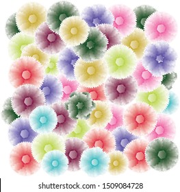 texture of a big bouquet of chrysanthemums